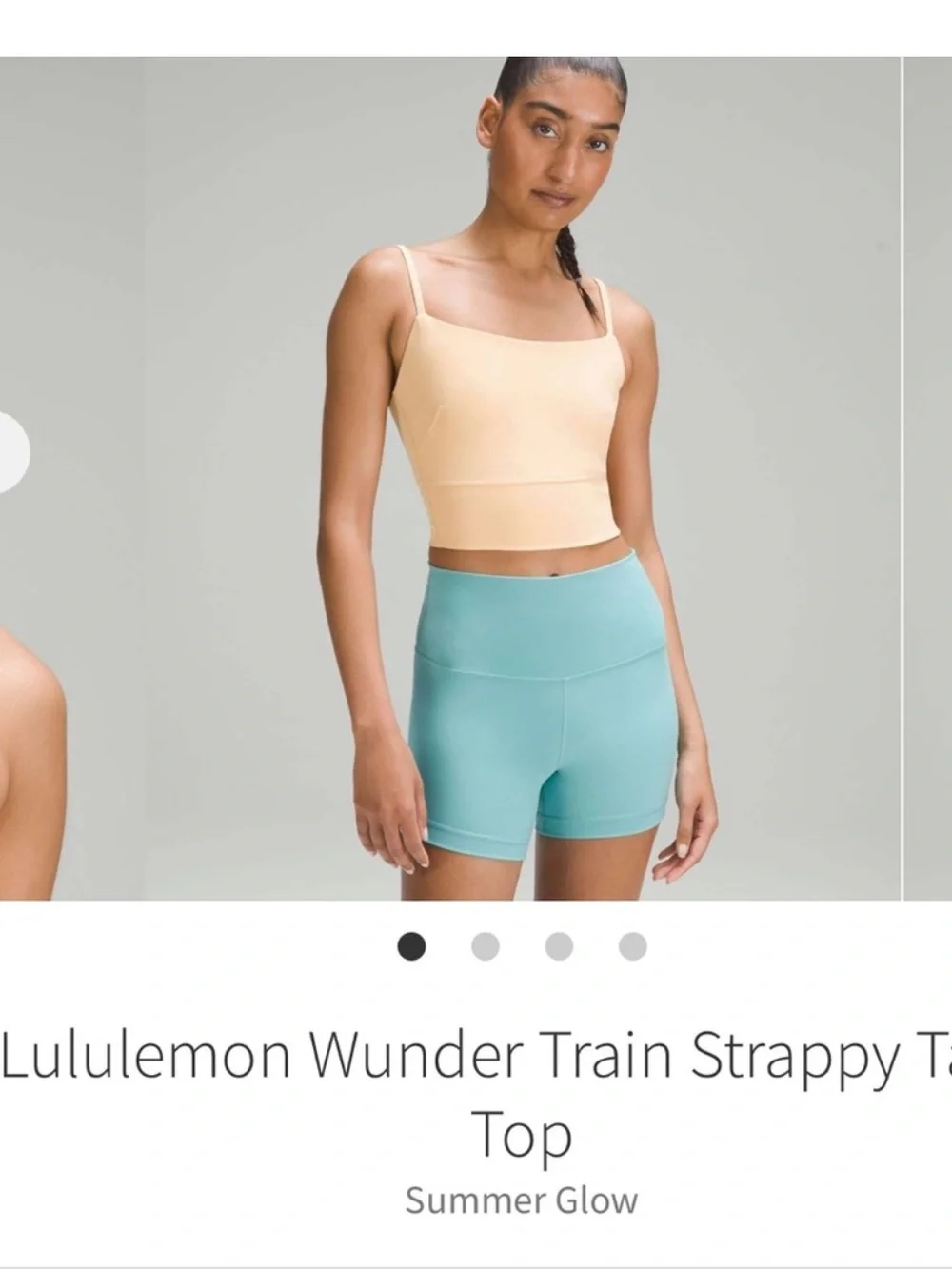 Lululemon Wunder Train Strappy Tank Top Summer Glow Sz 6
